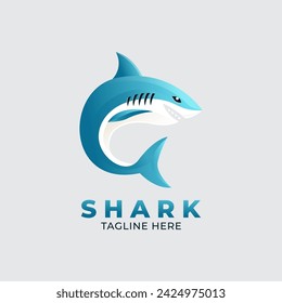 Isolated shark cartoon vector illustration 