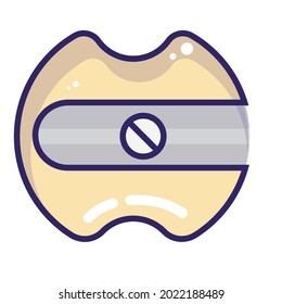 Isolated sharpener flat icon school supply icon