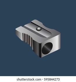 Isolated sharpener icon on a blue background, Vector illustration