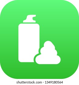 Isolated shaving cream icon symbol on clean background. Vector moisturizing element in trendy style.