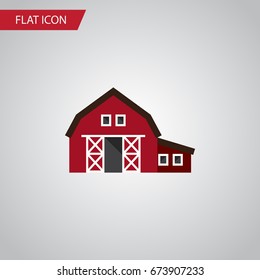 Isolated Shed Flat Icon. Ranch Vector Element Can Be Used For Ranch, Shed, Barn Design Concept.