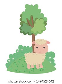Isolated sheep cartoon vector design