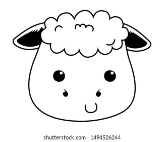 Isolated sheep cartoon vector design