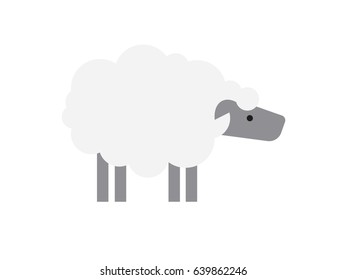 Isolated sheep. Flat design vectors