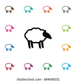 Isolated Sheep Icon. Ewe Vector Element Can Be Used For Sheep, Lamb, Ewe Design Concept.