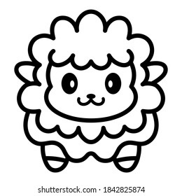 Isolated sheep icon. Nativity characters icon - Vector