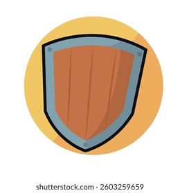 Isolated shield weapon medieval icon