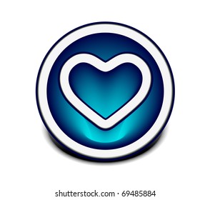 Isolated shiny heart vector icon design.