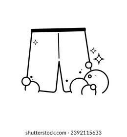 Isolated shiny short with bubbles icon Vector illustration