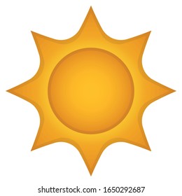 Sol brillante aislado. Primavera y verano - Vector