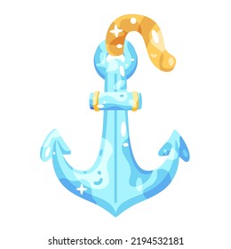 Isolated ship bright beach vector illustration