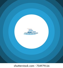 Isolated Ship Flat Icon. Boat Vector Element Can Be Used For Ship, Boat, Transport Design Concept.