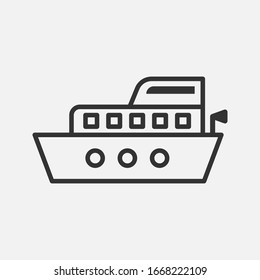 isolated ship icon on background