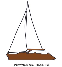 Isolated ship icon on a white background, Vector illustration
