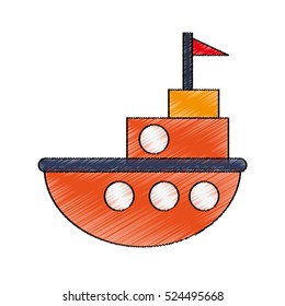Isolated ship toy design
