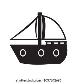 Isolated ship toy icon