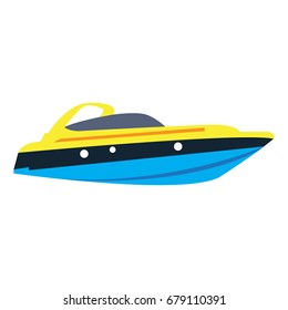 Isolated ship toy on a white background, Vector illustration