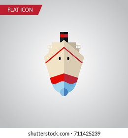 Isolated Shipping Flat Icon. Delivery Vector Element Can Be Used For Shipping, Ship, Vessel Design Concept.
