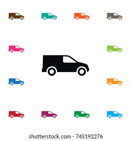 Isolated Shipping Icon. Van Vector Element Can Be Used For Van, Truck, Shipping Design Concept.