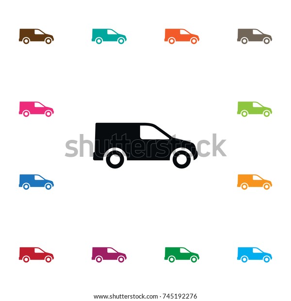 Isolated Shipping Icon. Van\
Vector Element Can Be Used For Van, Truck, Shipping Design\
Concept.