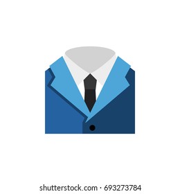 Isolated Shirt Flat Icon. Suit Vector Element Can Be Used For Necktie, Shirt, Suit Design Concept.