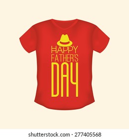 Isolated shirt with text for father's day. Vector illustration
