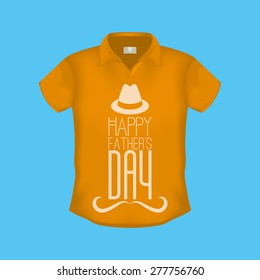 Isolated shirt with text for father's day. Vector illustration