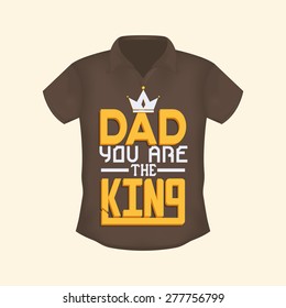 Isolated shirt with text for father's day. Vector illustration