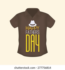Isolated shirt with text for father's day. Vector illustration
