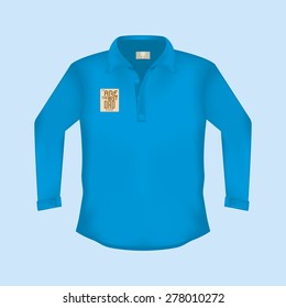 Isolated shirt with text for father's day. Vector illustration