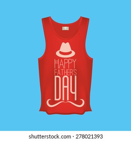 Isolated shirt with text for father's day. Vector illustration