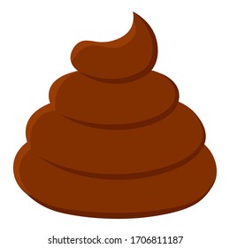 Imagen de mierda aislada sobre un fondo blanco - Vector
