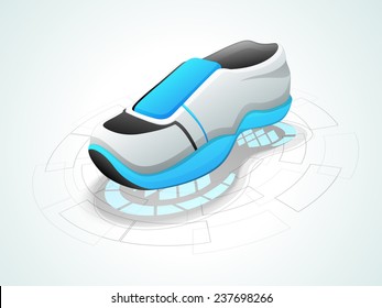 Isolated shoe on stylish background.