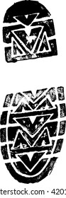 Isolated ShoePrint - Highly detailed vector of a walking shoe