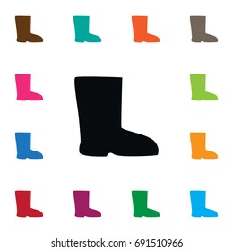 Isolated Shoes Icon. Boots Vector Element Can Be Used For Shoes, Boots, Wellies Design Concept.
