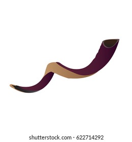 Isolated shofar on a white background, Vector illustration