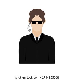 Icono de protección de disparo aislado. Iconos de profesiones u ocupaciones - Vector