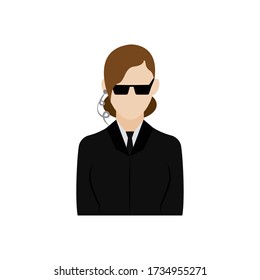 Icono de protección de disparo aislado. Iconos de profesiones u ocupaciones - Vector