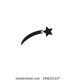 Isolated Shooting Star. Vector Drawing.