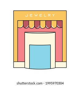 Isolated shop building icon Jewelry store