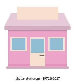 Isolated shop building icon Store structure Vector