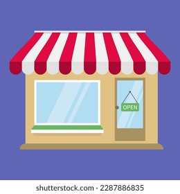 Isolated shop building icon Store structure. Vector illustration.