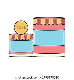 Isolated shop building icon Toy store