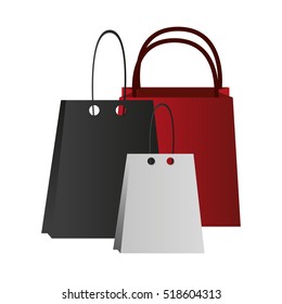 Isolated shopping bag design