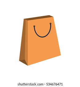 Isolated shopping bag design