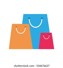 Isolated shopping bag design