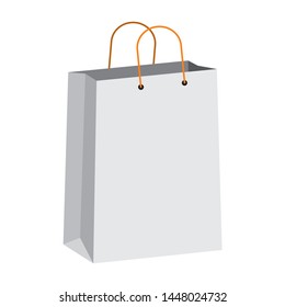isolated shopping bag icon vector.