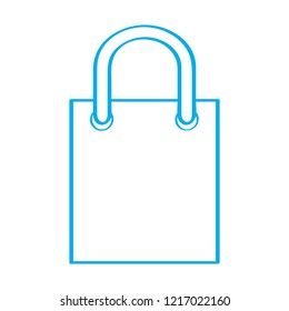 Isolated shopping bag outline. Vector illustration design