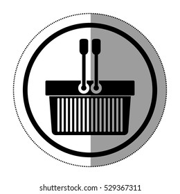 Isolated shopping basket design