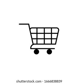 Isolated shopping basket icon on a white background